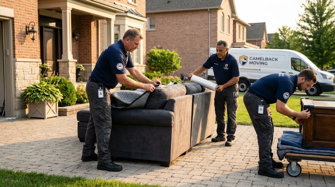 Large estate moving crew wrapping furniture in Alexander, AR